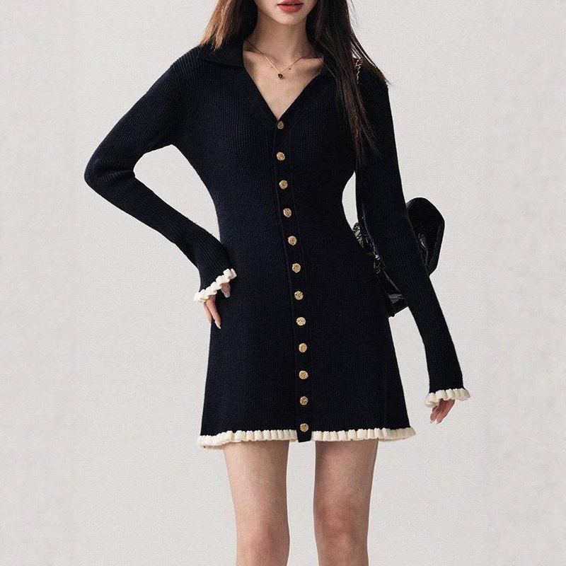 BWQ Spring Autumn Winter Frenc - Vintage Fashion Old Money recension och pris