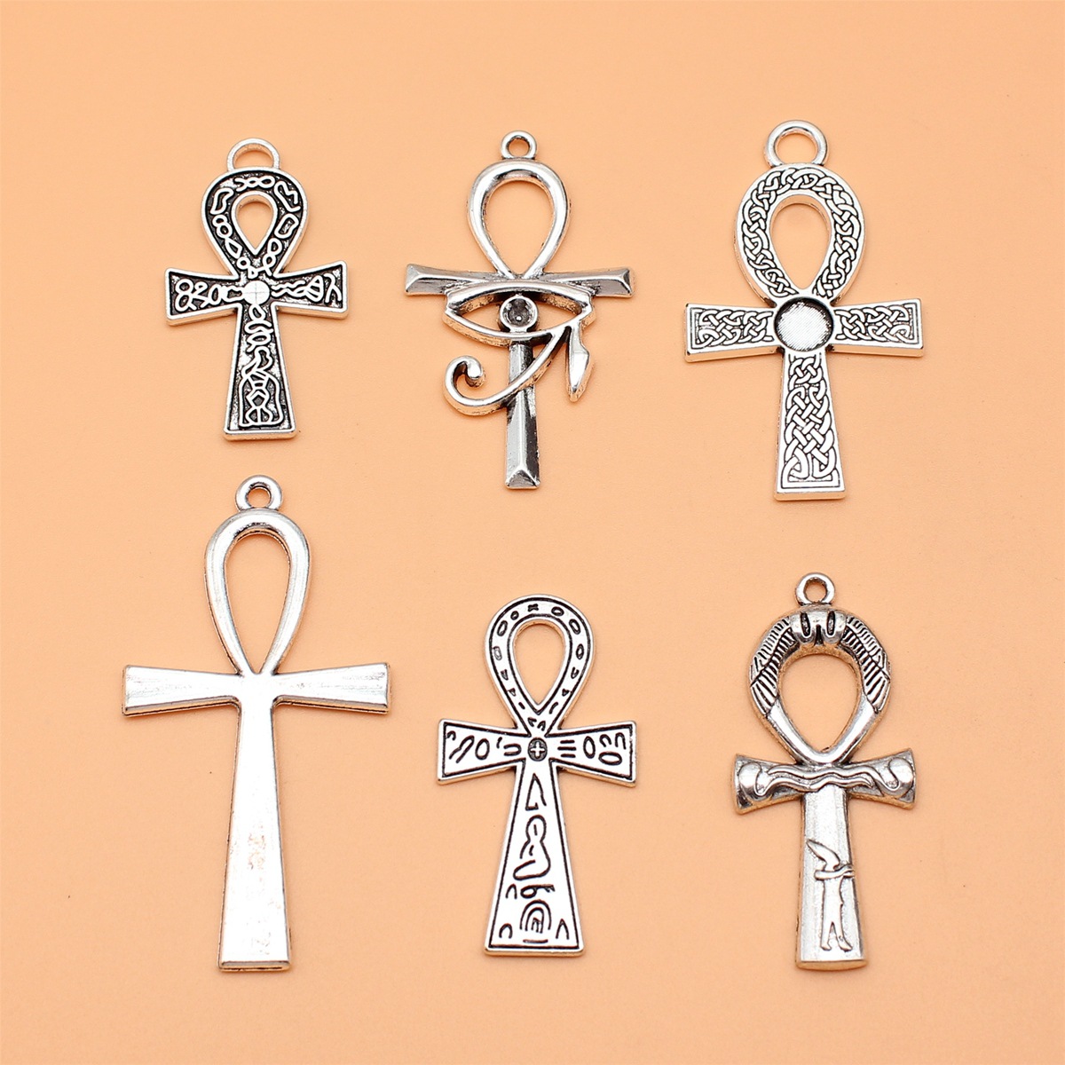 6pcs Antique Silver Color Key  - Vintage Fashion Collection recension och pris