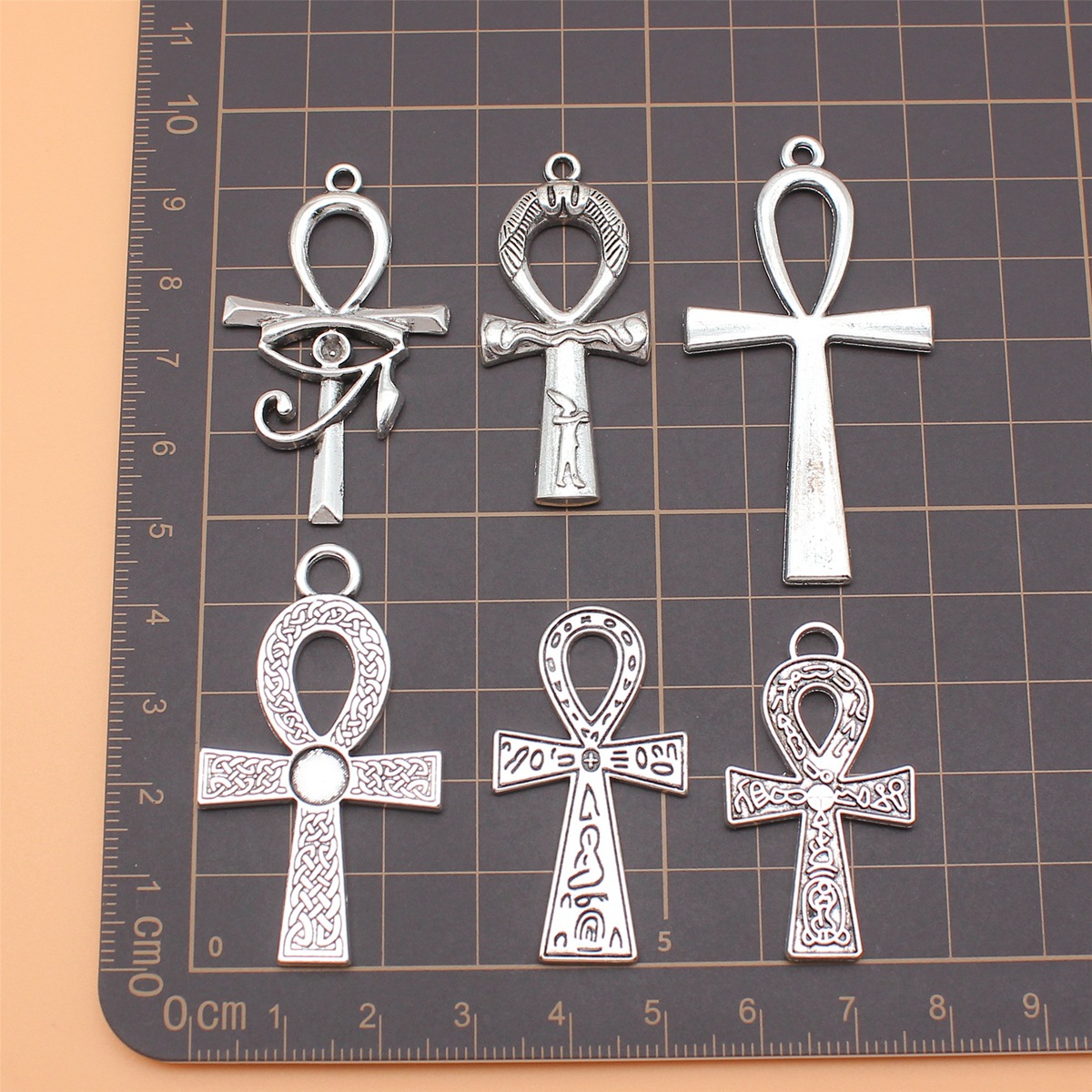 6pcs Antique Silver Color Key  - Vintage Fashion Collection recension och pris