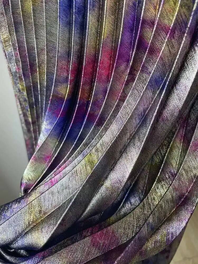 Shiny Colorful Luxury High Wai - Vintage Fashion Old Money recension och pris