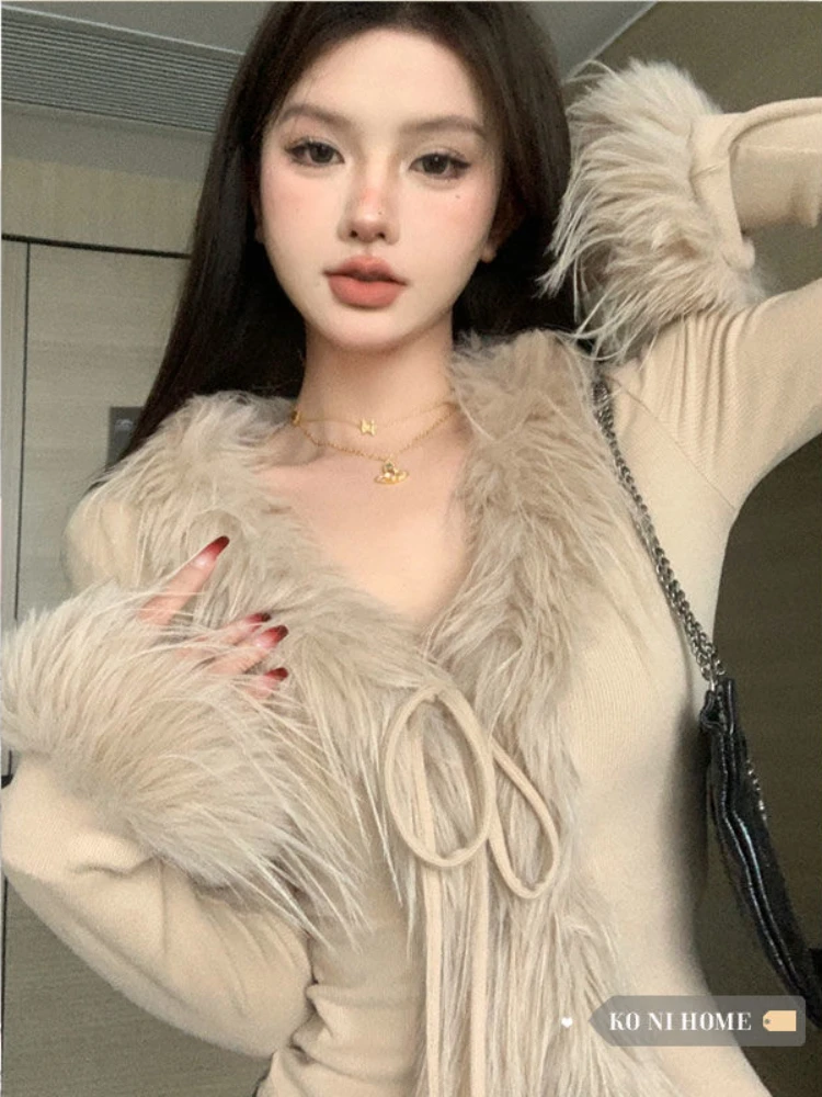 Elegant Sexy Slim Cropped Swea - Vintage Fashion Old Money recension och pris