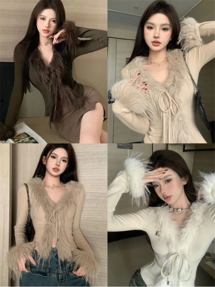 Elegant Sexy Slim Cropped Swea - Vintage Fashion Old Money recension och pris
