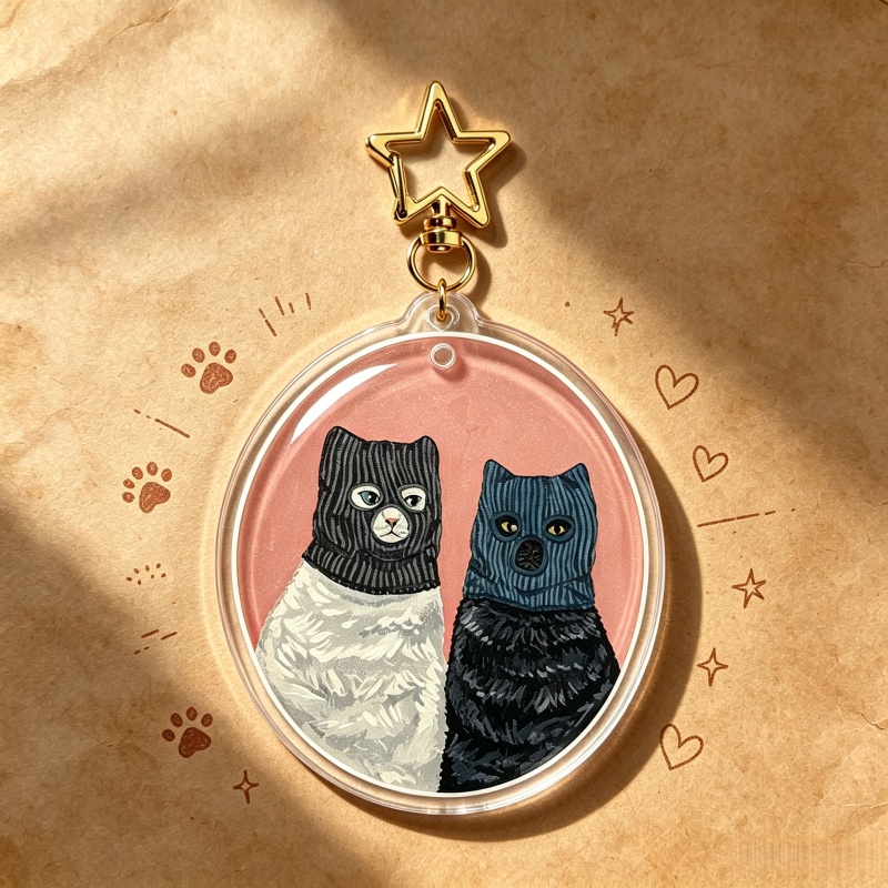 Serial Cuddlers Cat Acrylic Ke - Vintage Fashion Collection recension och pris