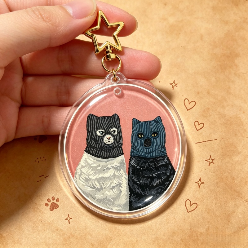 Serial Cuddlers Cat Acrylic Ke - Vintage Fashion Collection recension och pris
