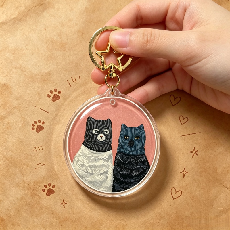 Serial Cuddlers Cat Acrylic Ke - Vintage Fashion Collection recension och pris
