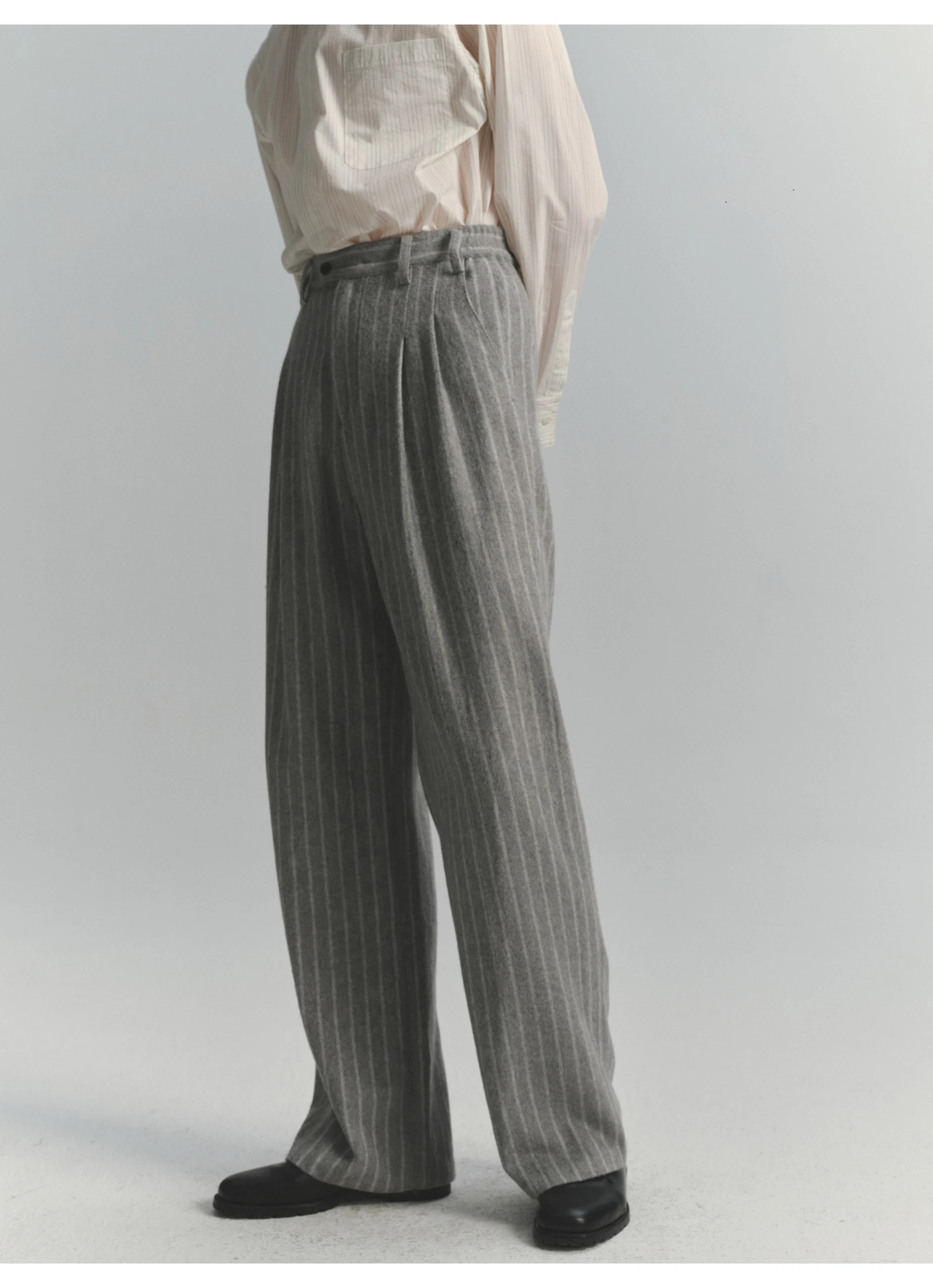 Men's Striped Pants High-Stree - Vintage Fashion Old Money recension och pris