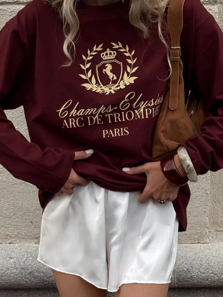 Old Money French Wine Red Swea - Vintage Fashion Old Money recension och pris