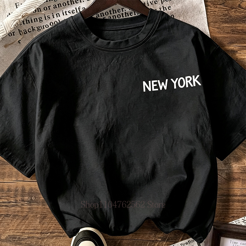 New York City Pattern Print T- - Vintage Fashion York recension och pris