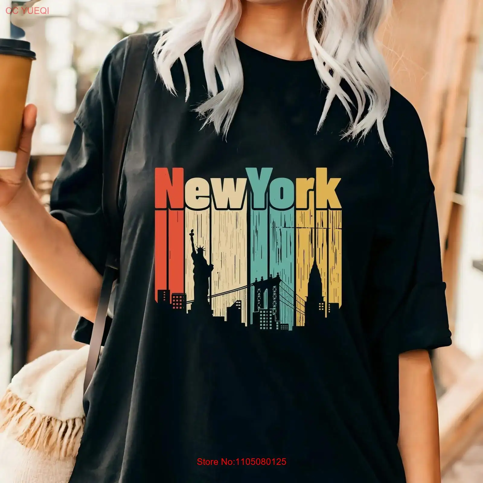New York retro T shirt USA Tra - Vintage Fashion York recension och pris